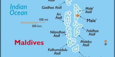 Baa atolu maldivima mapu