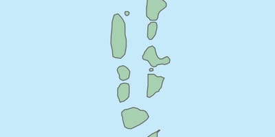 Mapa na maldivima mapu vektor